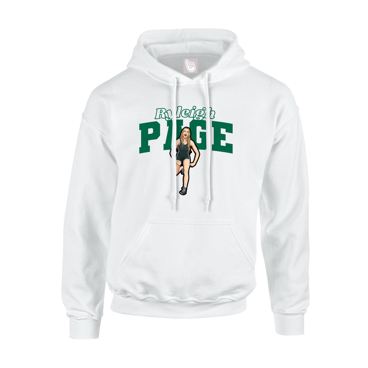 Hoodie — Name Arch in White