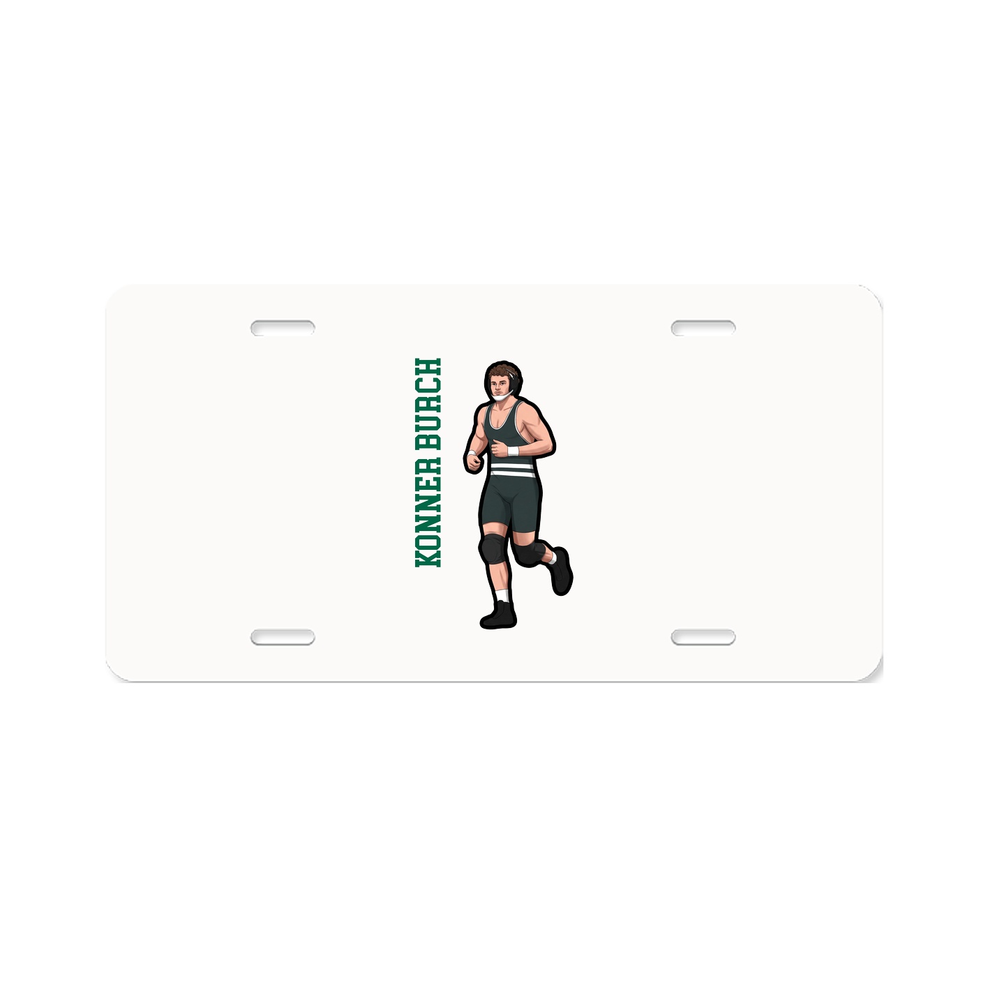 License Plate — Name Vertical in Classic
