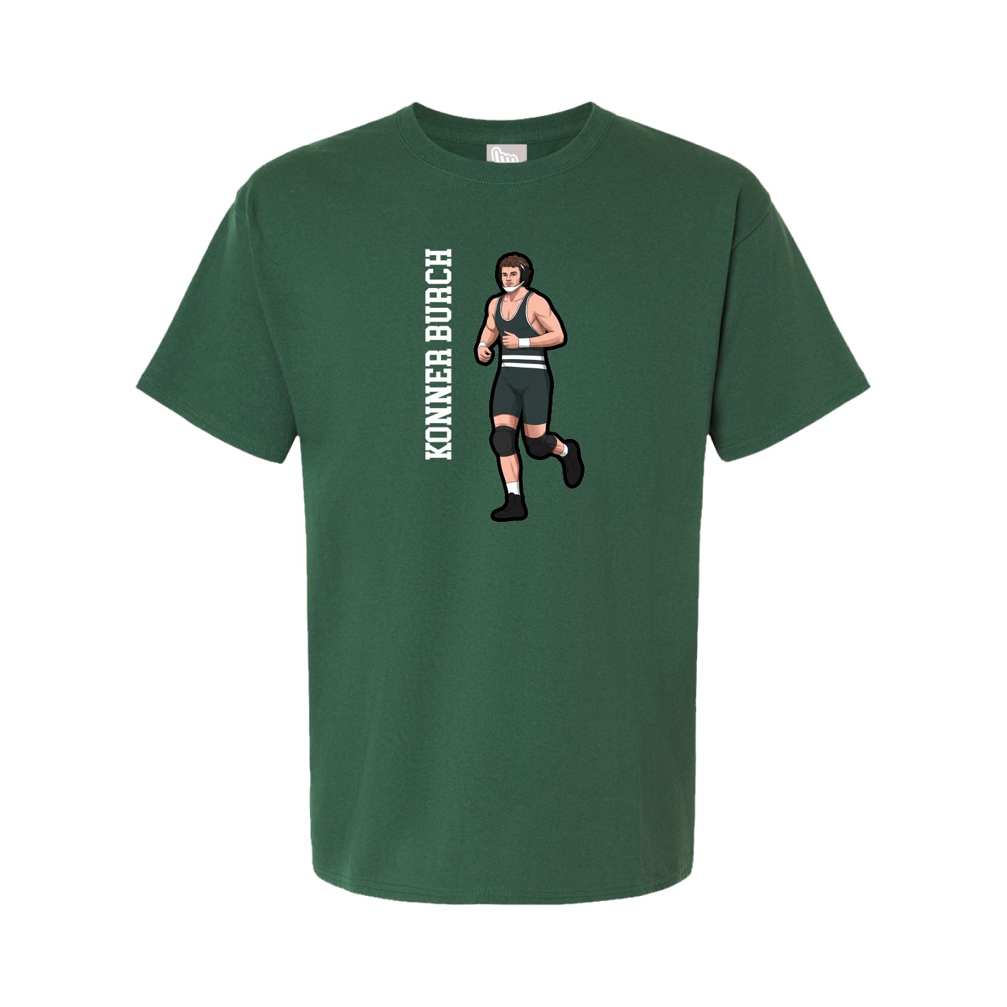 Tee — Name Vertical in Green