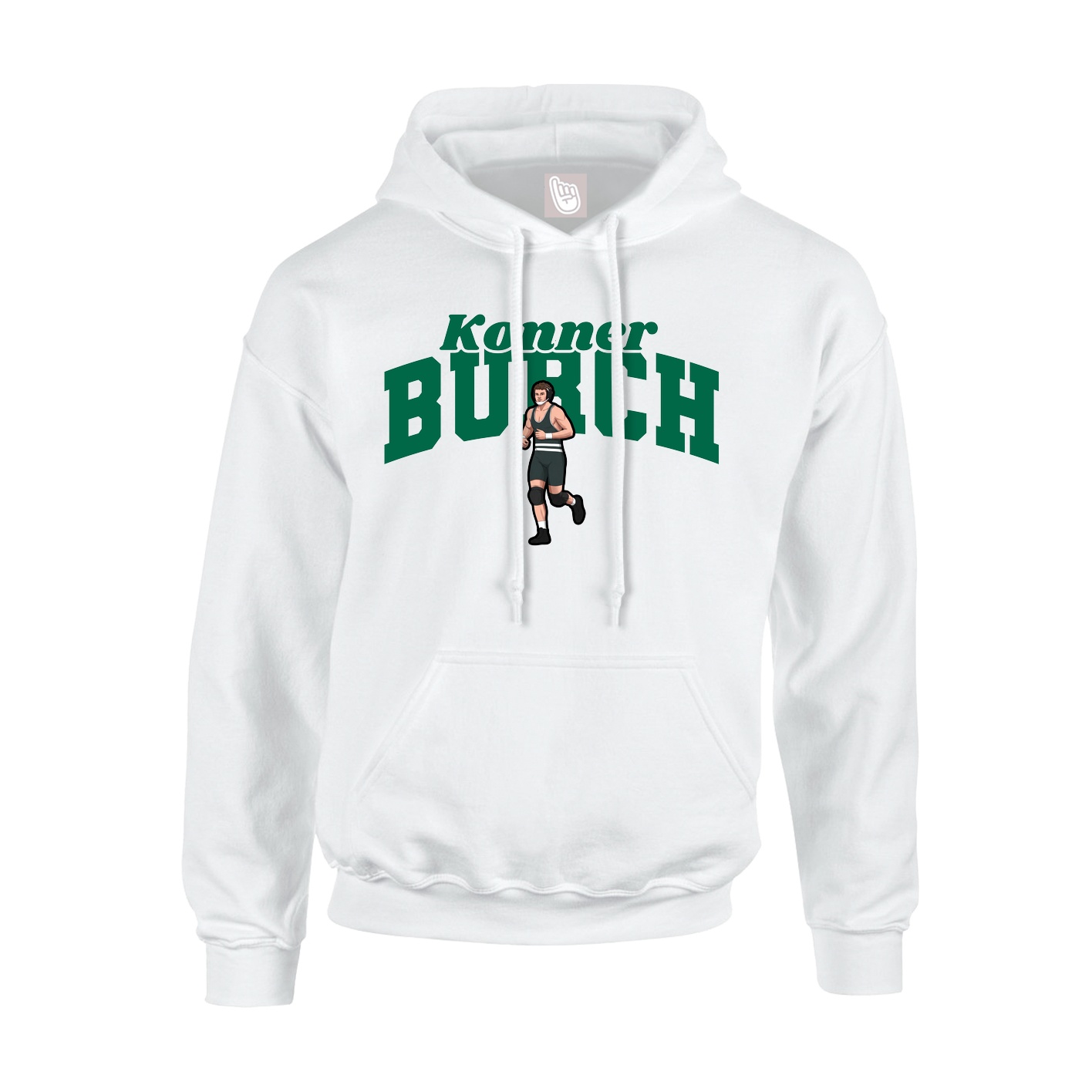 Youth Hoodie — Signature Arch in White