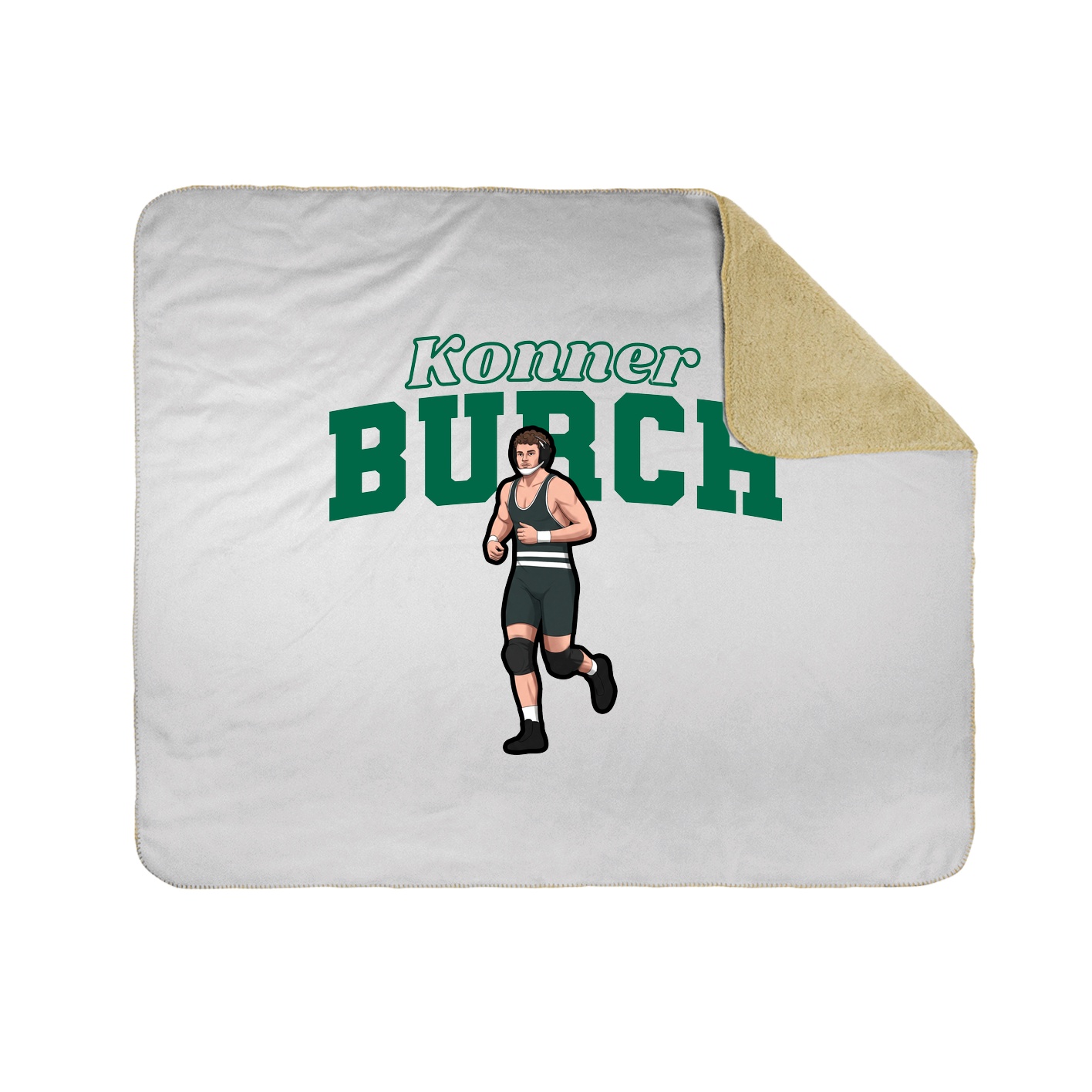 Throw Blanket — Name Arch in White