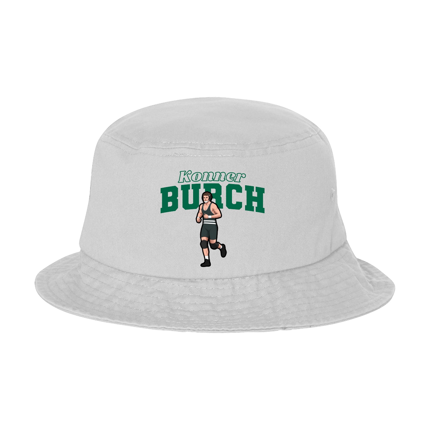Bucket Cap — Name Arch in White