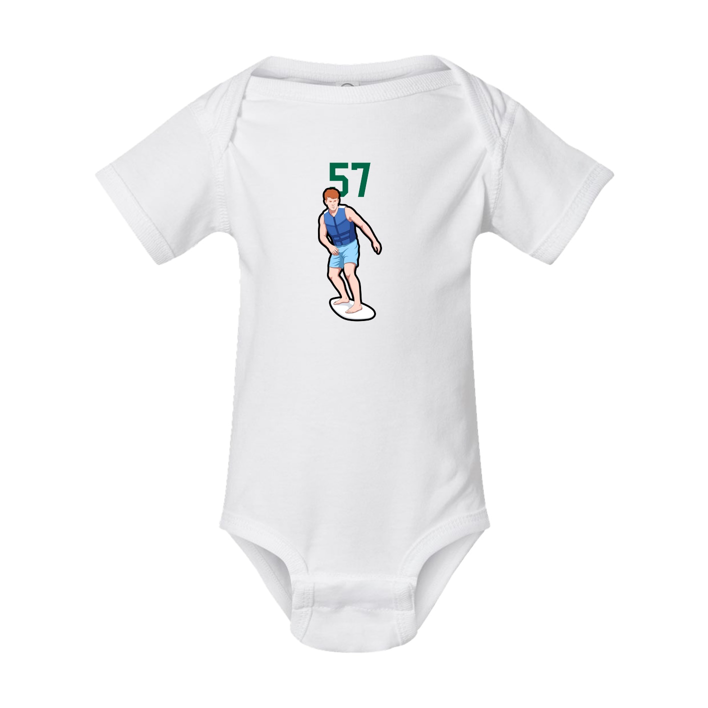 Baby Onesie — Number Top in White