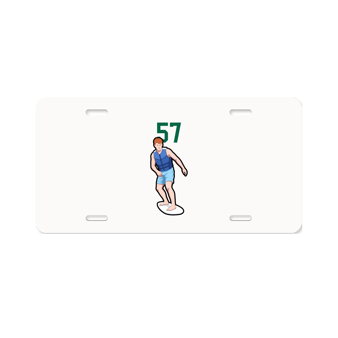 License Plate — Number Top in Classic