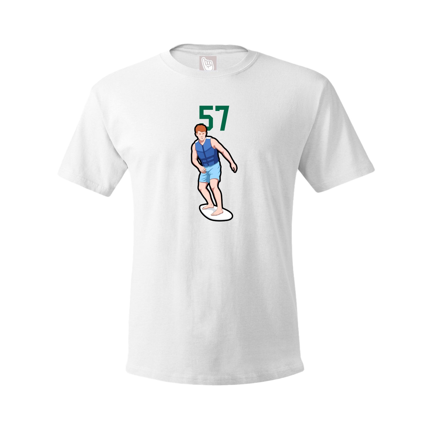 Youth Tee — Number Top in White