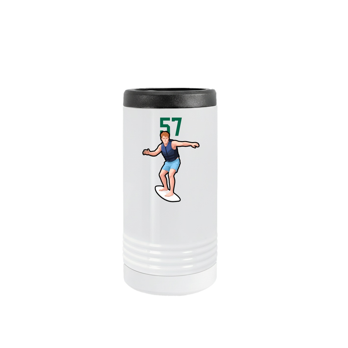 Slim Beverage Holder — Number Top in White