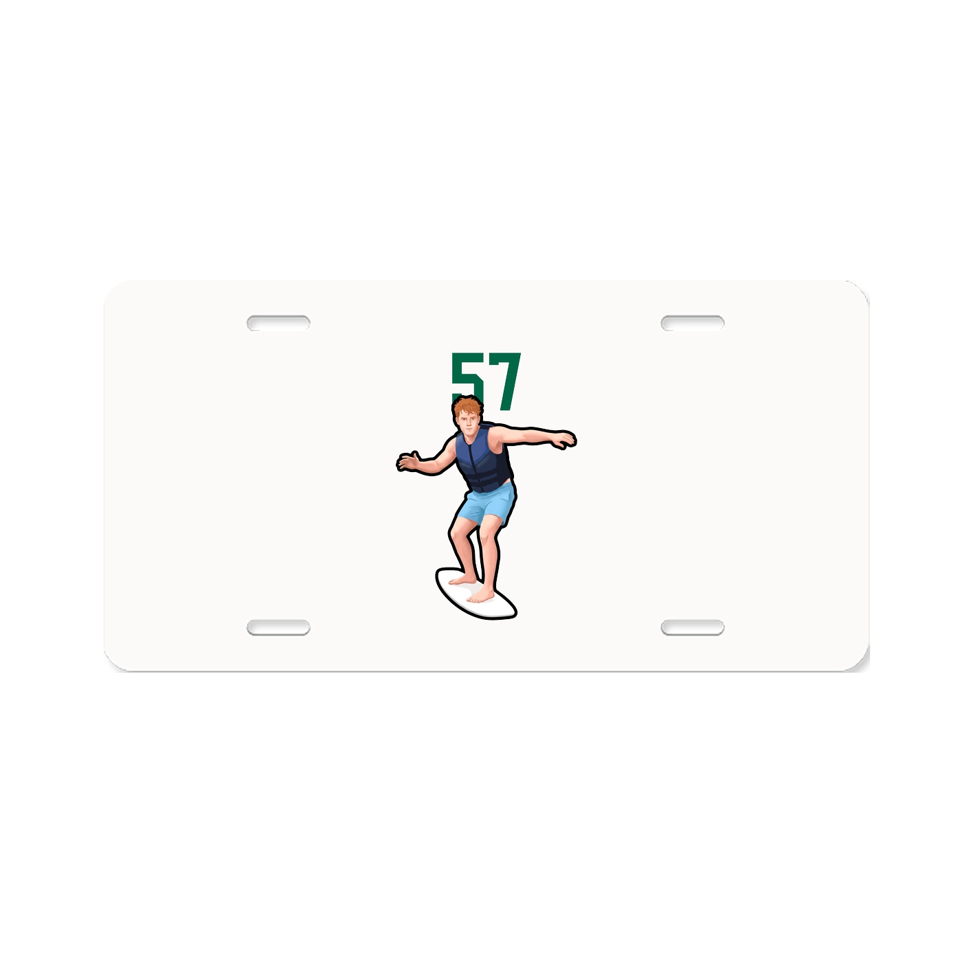 License Plate — Number Top in Classic