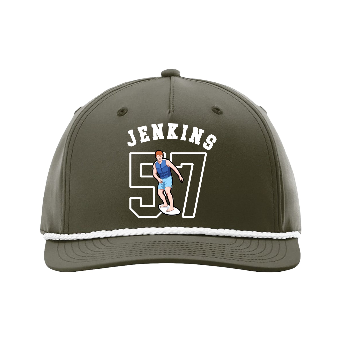 Five-Panel Classic Rope Cap — Shirsey Arch in Green