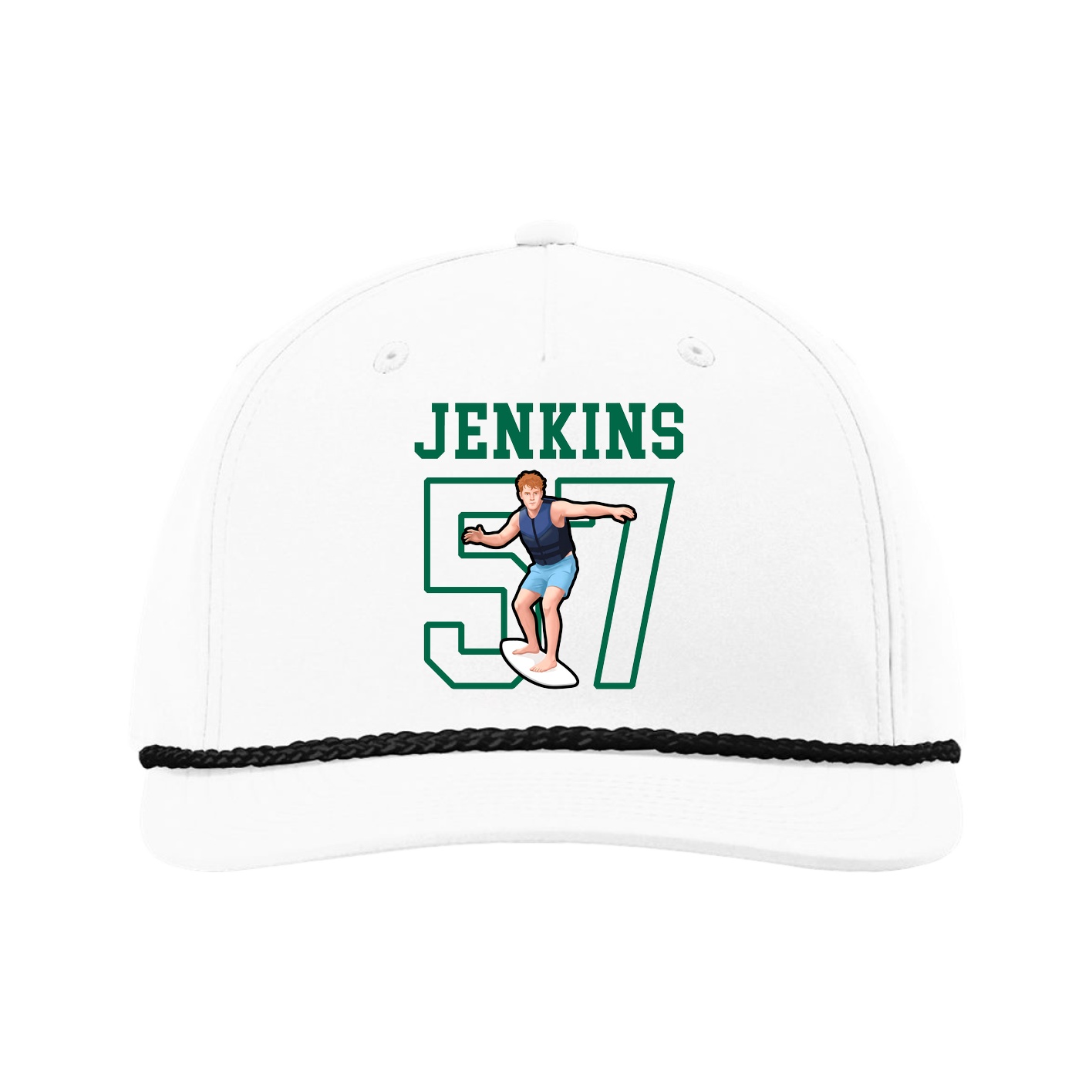 Five-Panel Classic Rope Cap — Shirsey in White