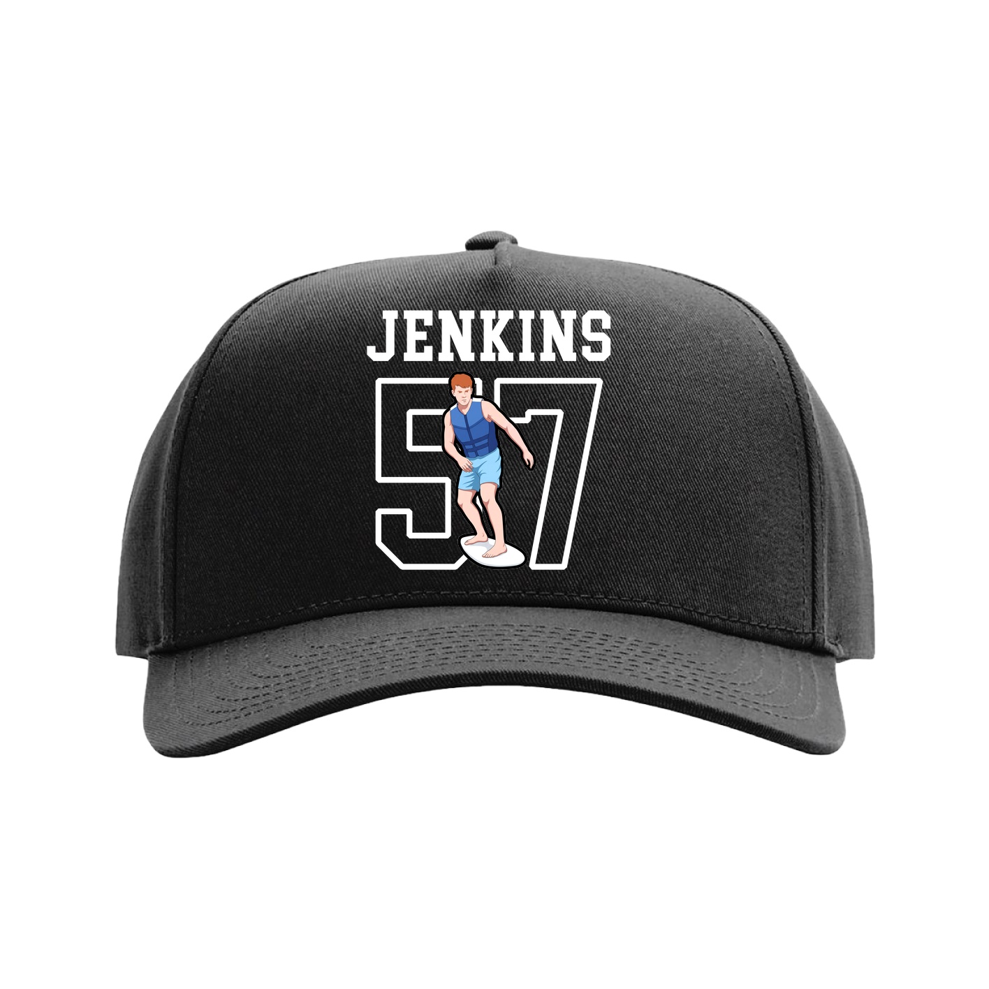 Full Fabric Five-Panel Champ Cap — Shirsey in Black