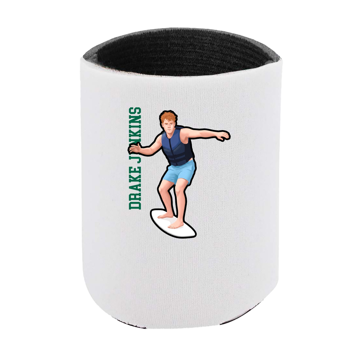 Can Holder — Name Vertical in White