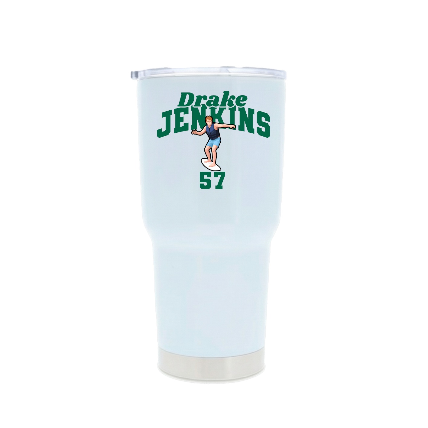 30oz Stainless Steel Tumbler — Signature Arch in White