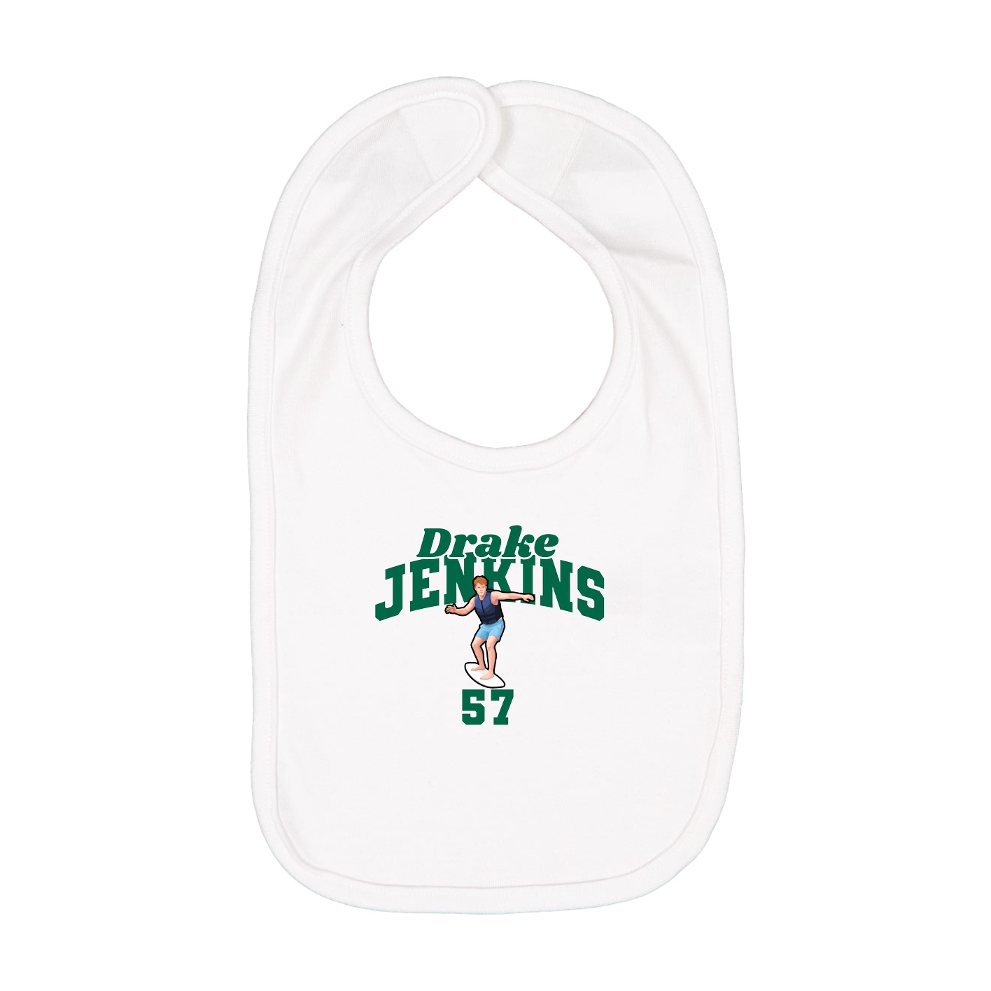 Infant Bib — Signature Arch in White