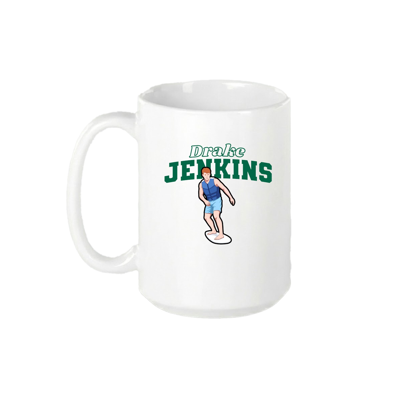 15oz Coffee Mug — Name Arch in White