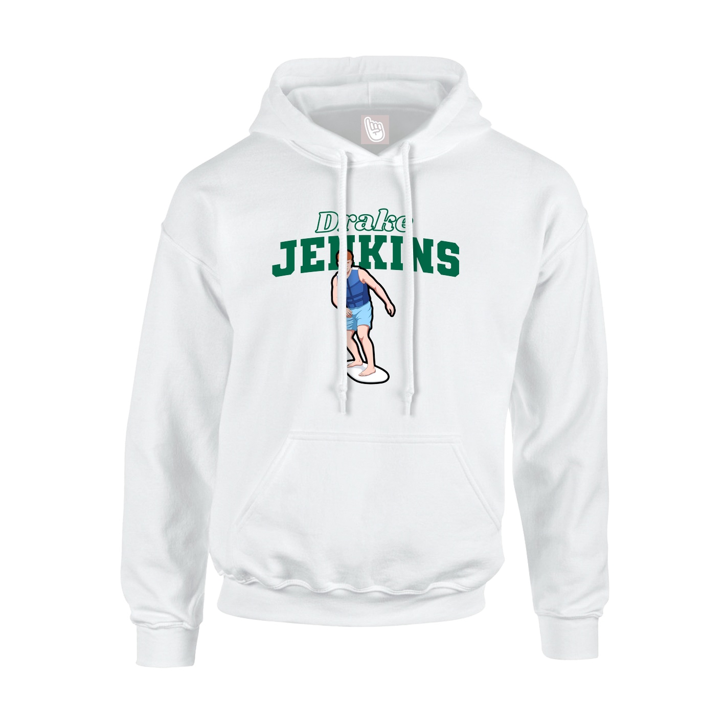 Hoodie — Name Arch in White