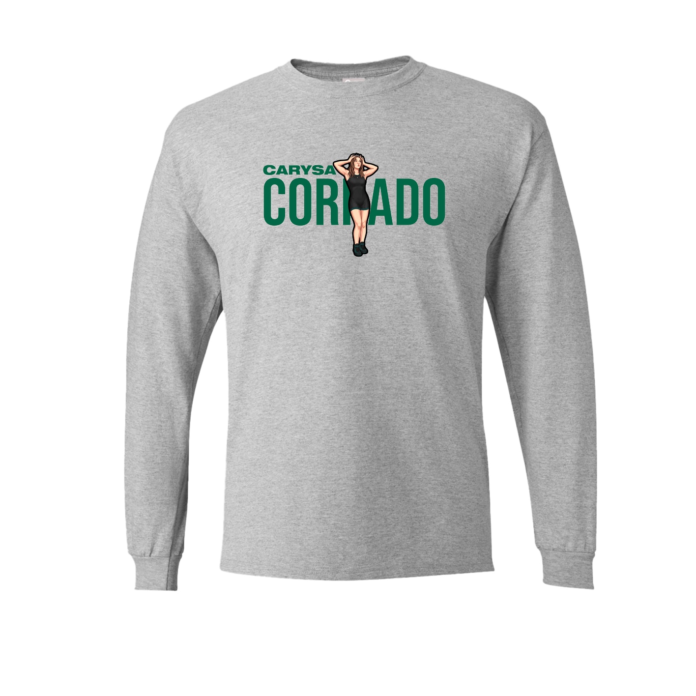 Long Sleeve Tee — Player Name in Grey