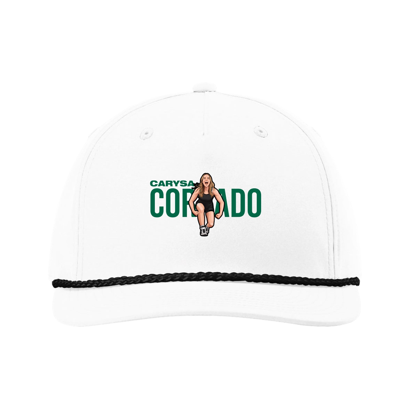 Five-Panel Classic Rope Cap — Player Name in White