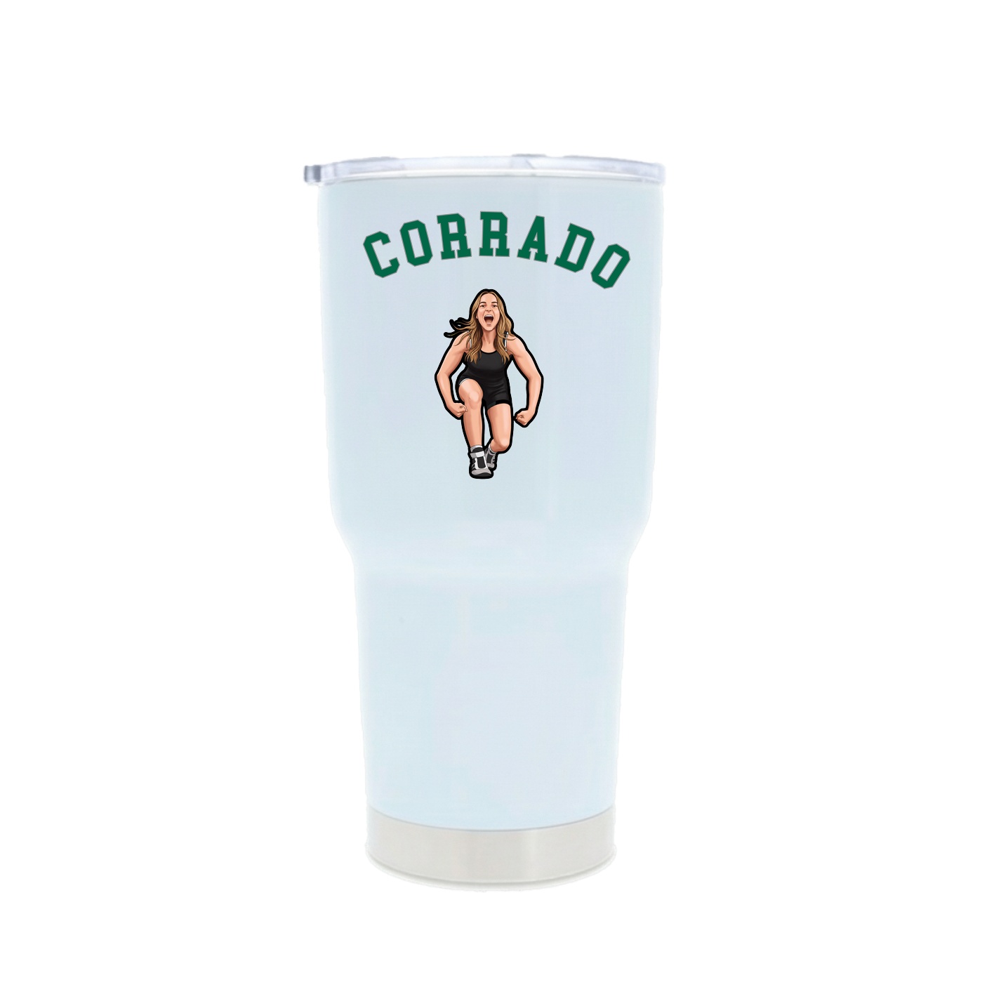 30oz Stainless Steel Tumbler — Shirsey Arch in White