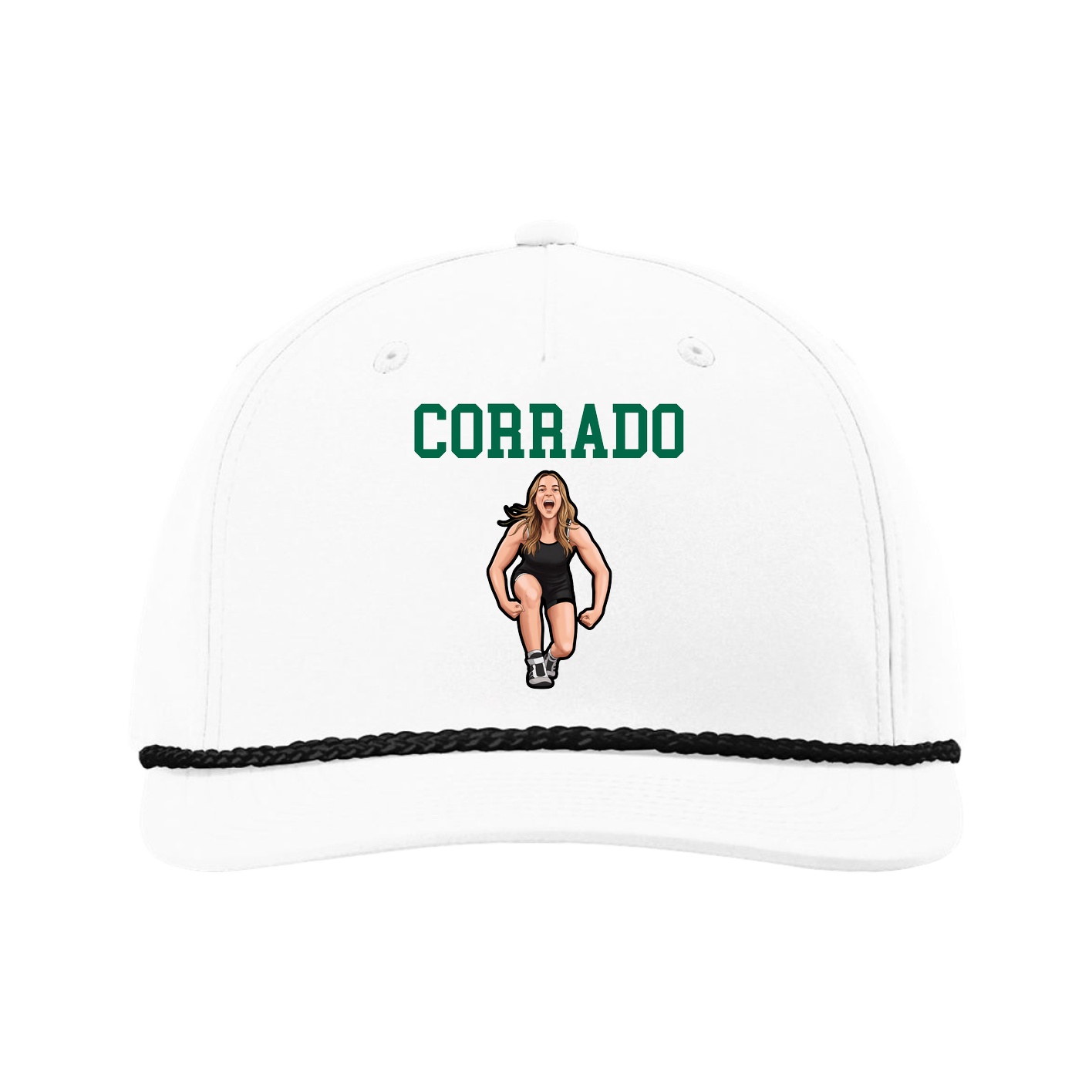 Five-Panel Classic Rope Cap — Shirsey in White