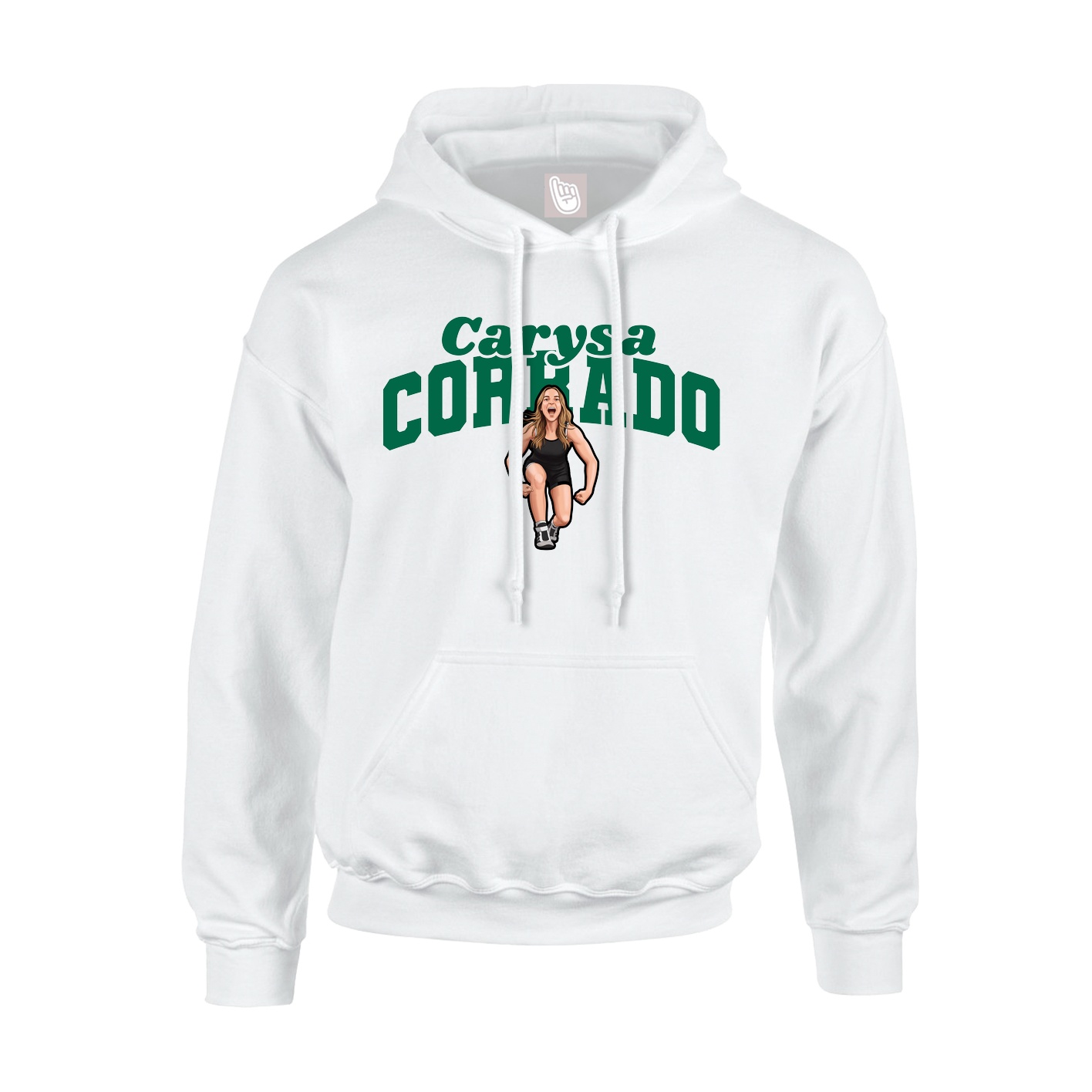 Hoodie — Signature Arch in White
