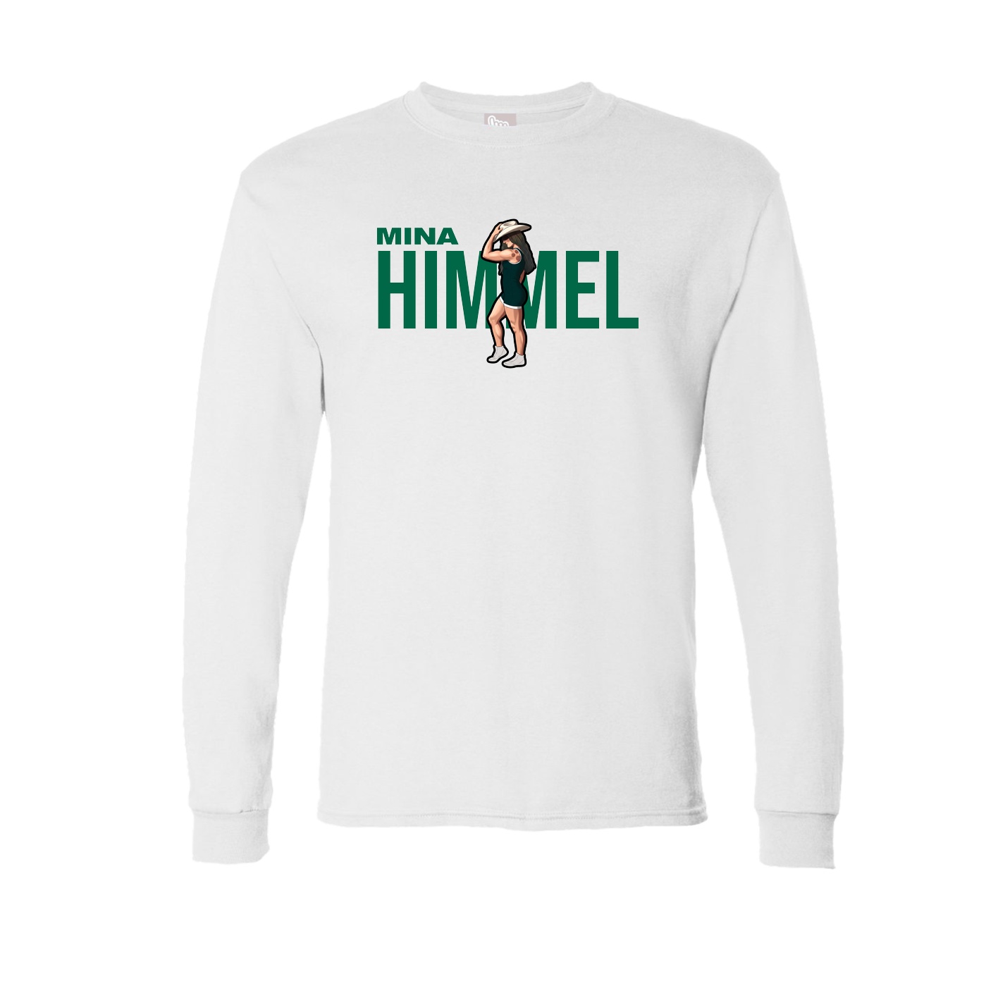 Long Sleeve Tee — Player Name in White