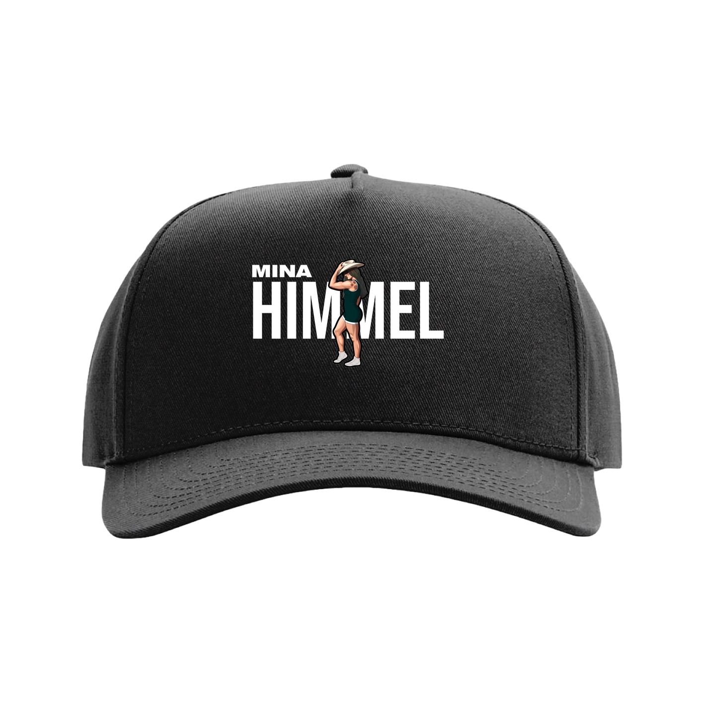 Full Fabric Five-Panel Champ Cap — Player Name in Black