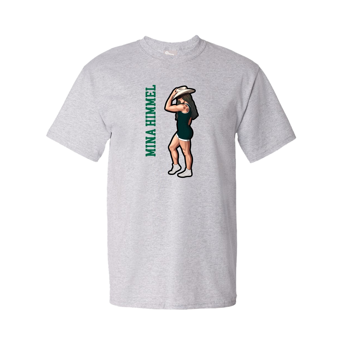 Tee — Name Vertical in Grey