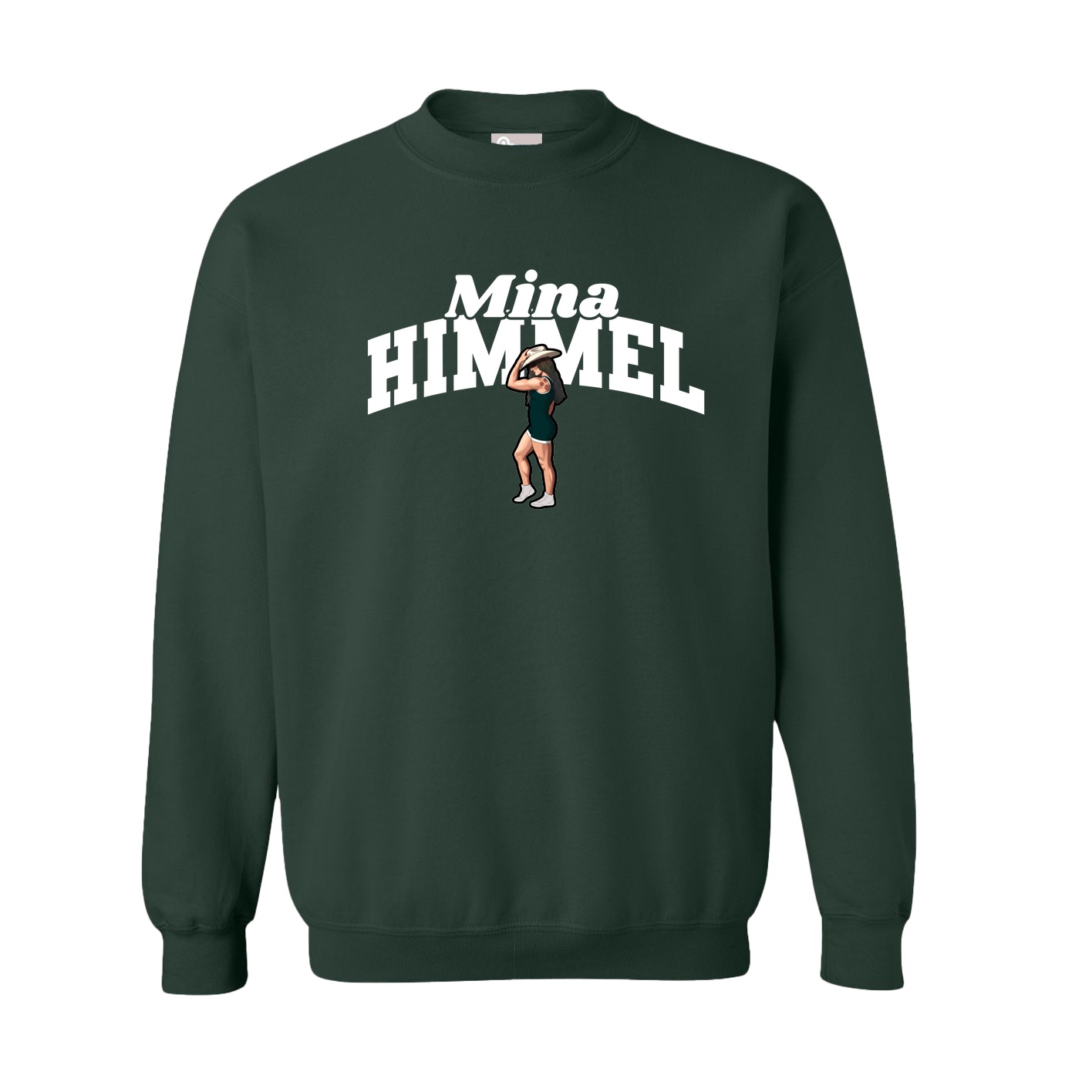 Fleece Crew — Signature Arch in Green