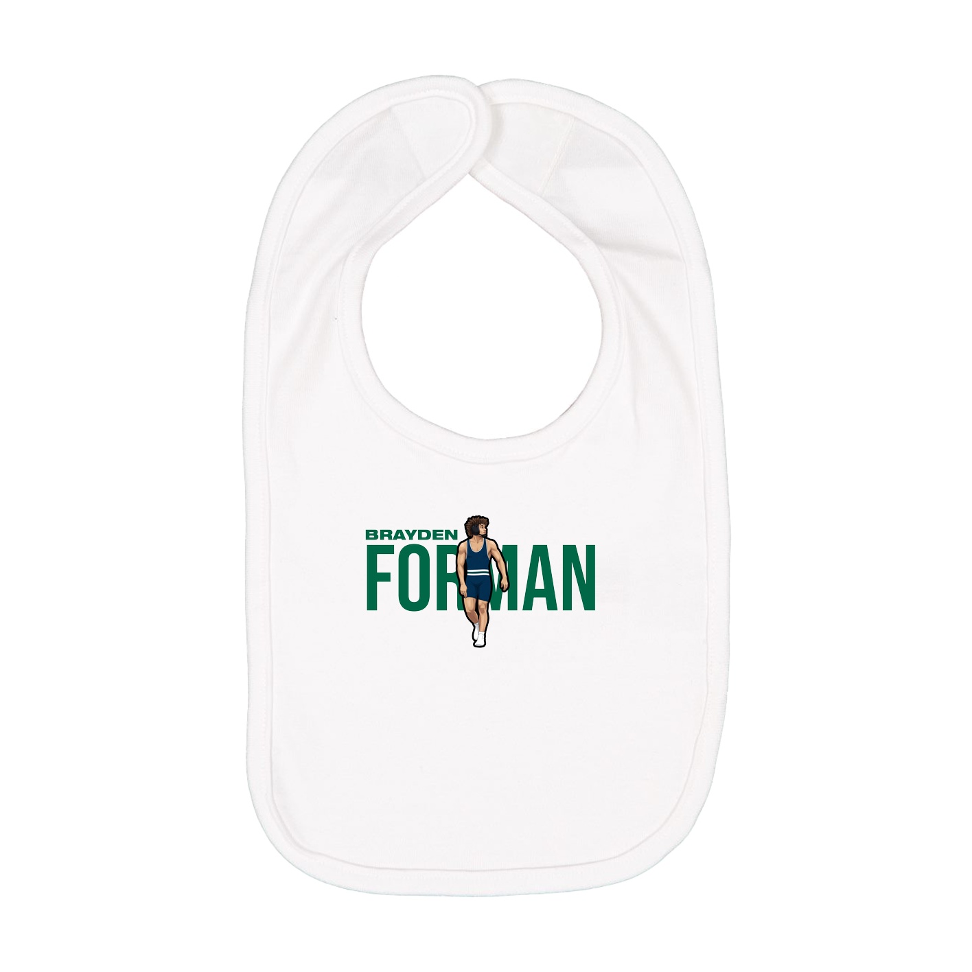 Infant Bib — Player Name in White