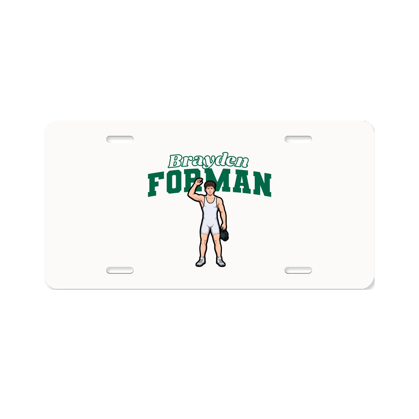 License Plate — Name Arch in Classic