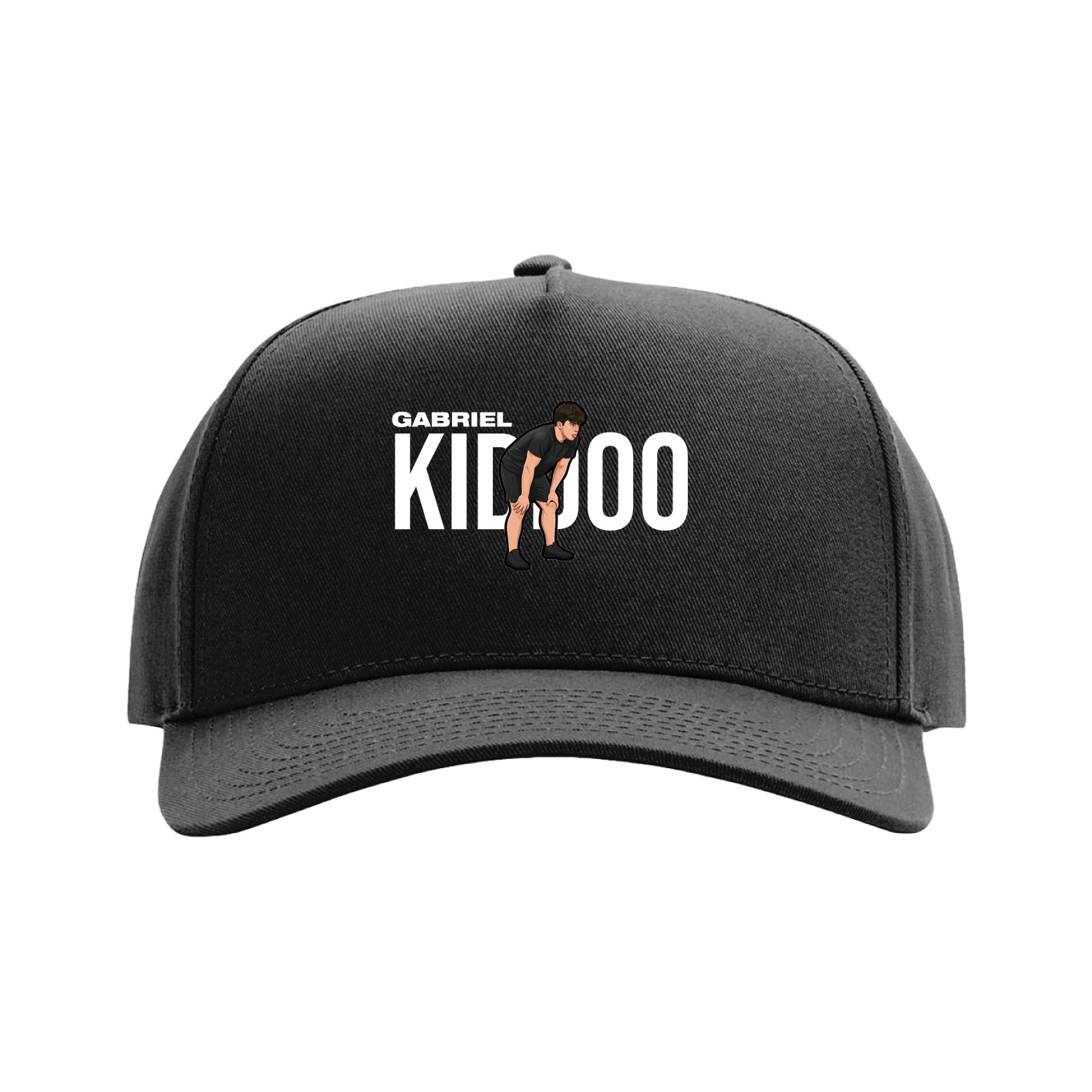 Full Fabric Five-Panel Champ Cap — Player Name in Black