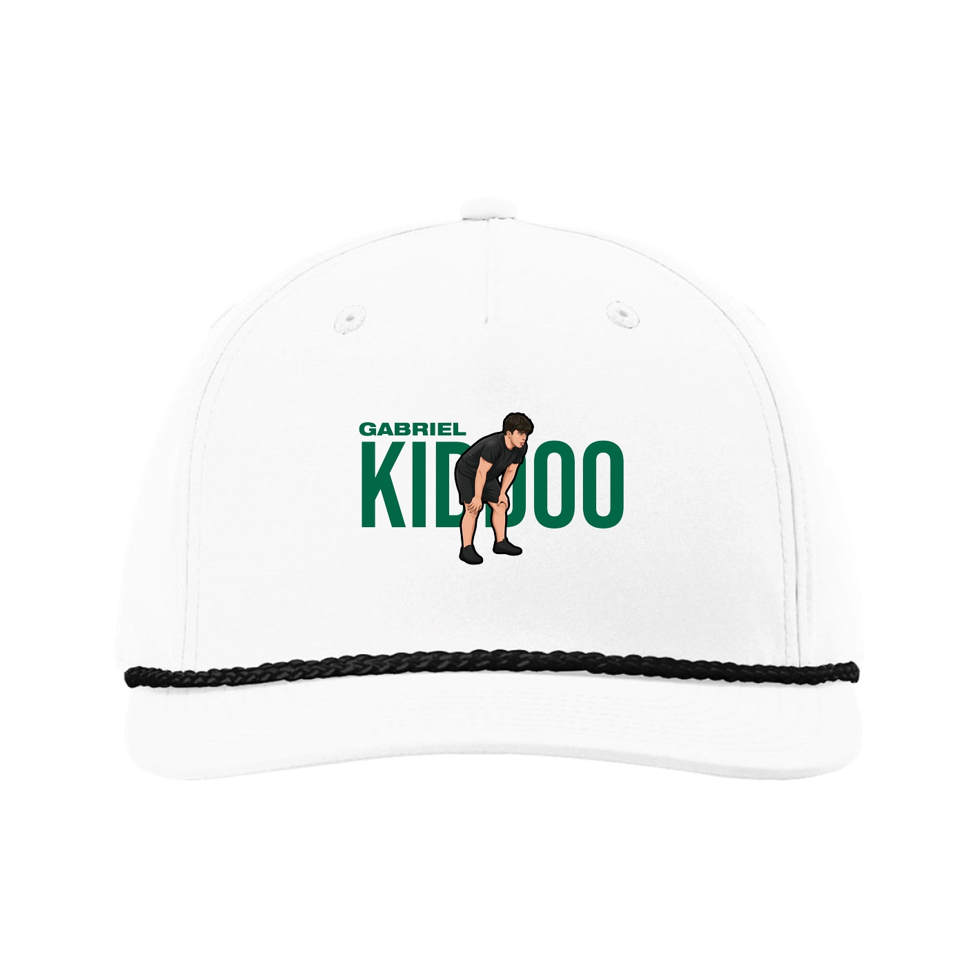 Five-Panel Classic Rope Cap — Player Name in White