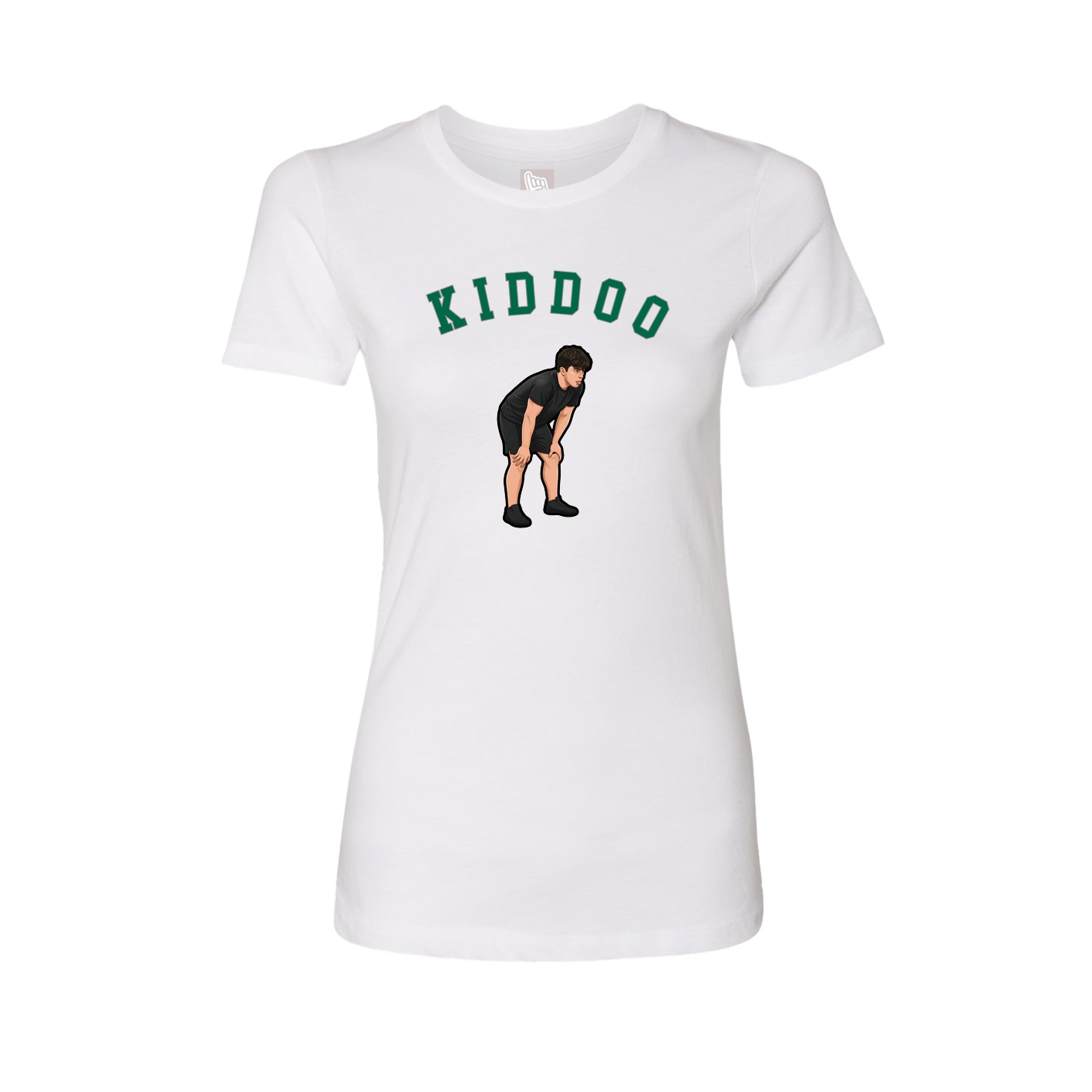 Fitted Women's Tee — Shirsey Arch in White