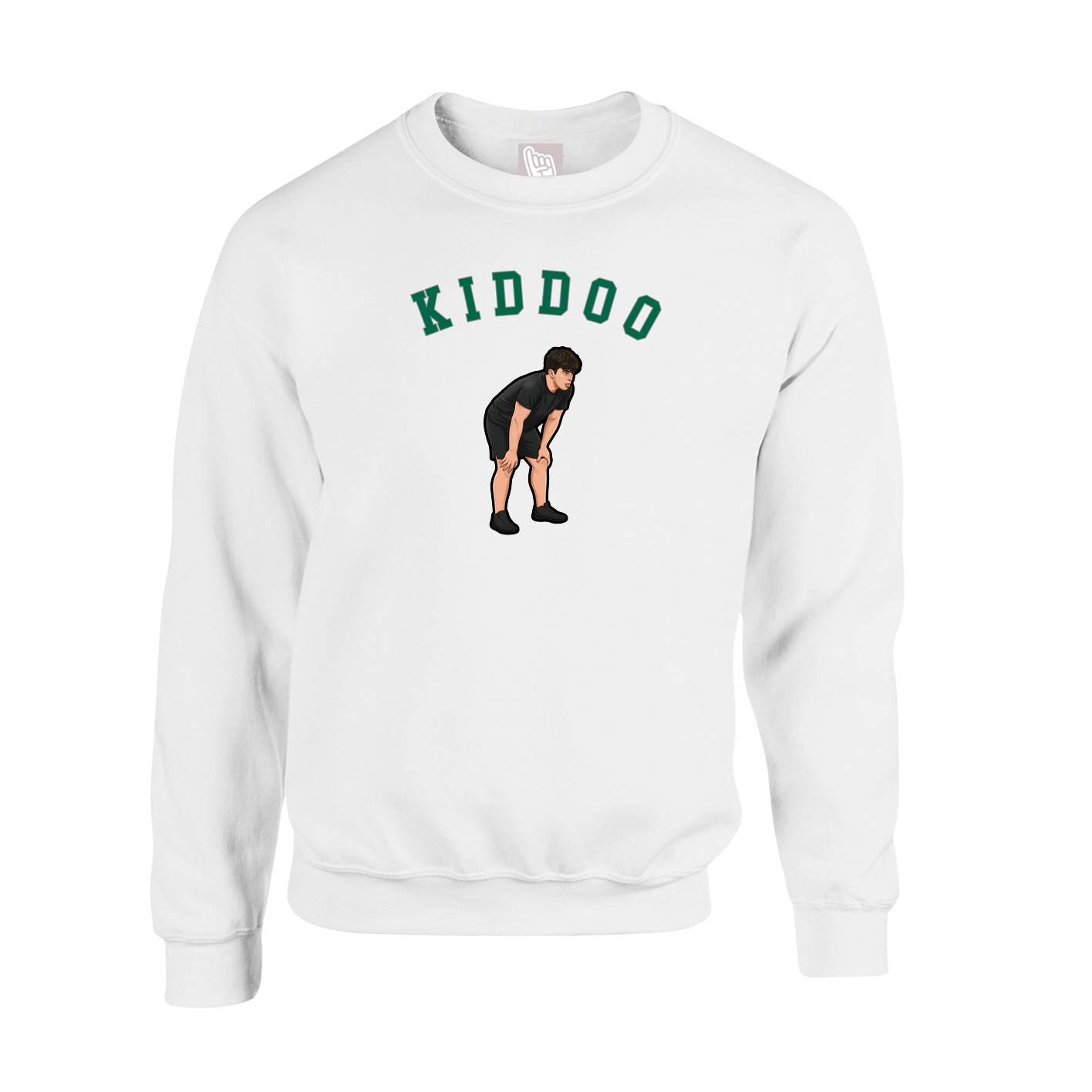 Fleece Crew — Shirsey Arch in White
