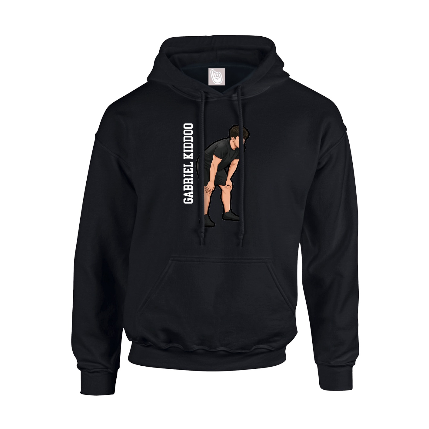 Hoodie — Name Vertical in Black