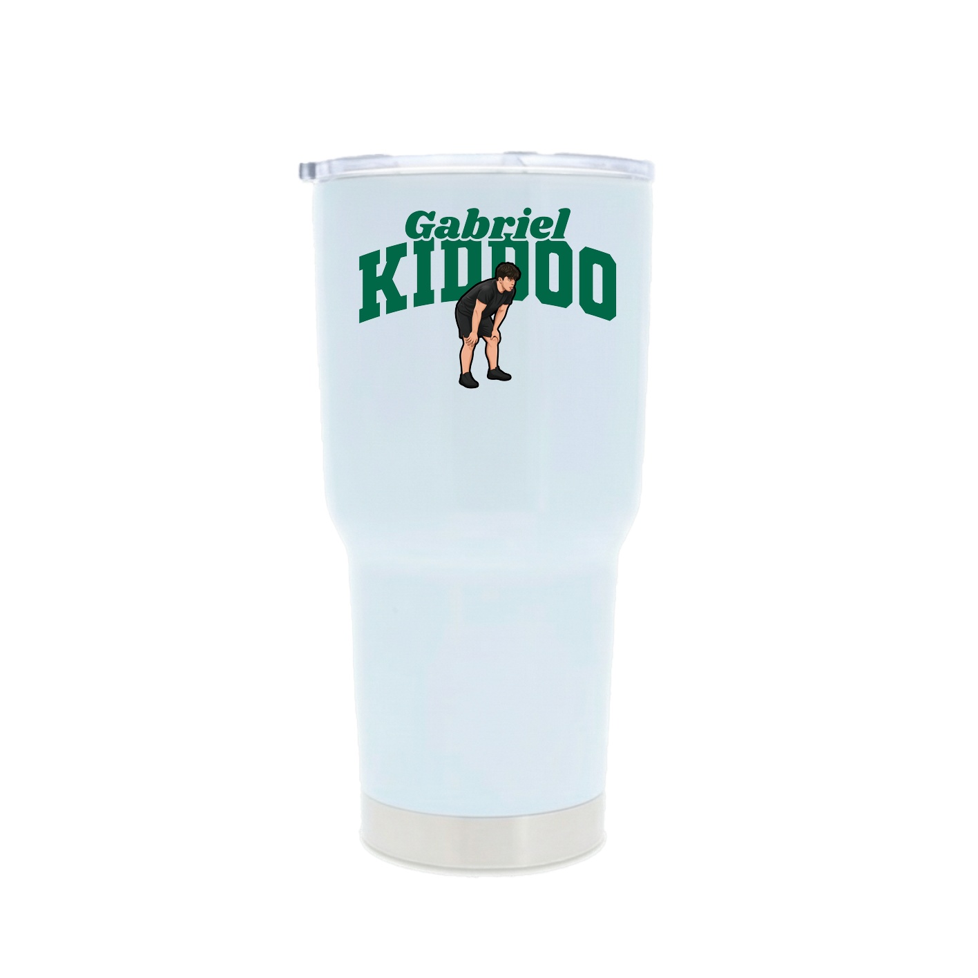 30oz Stainless Steel Tumbler — Signature Arch in White