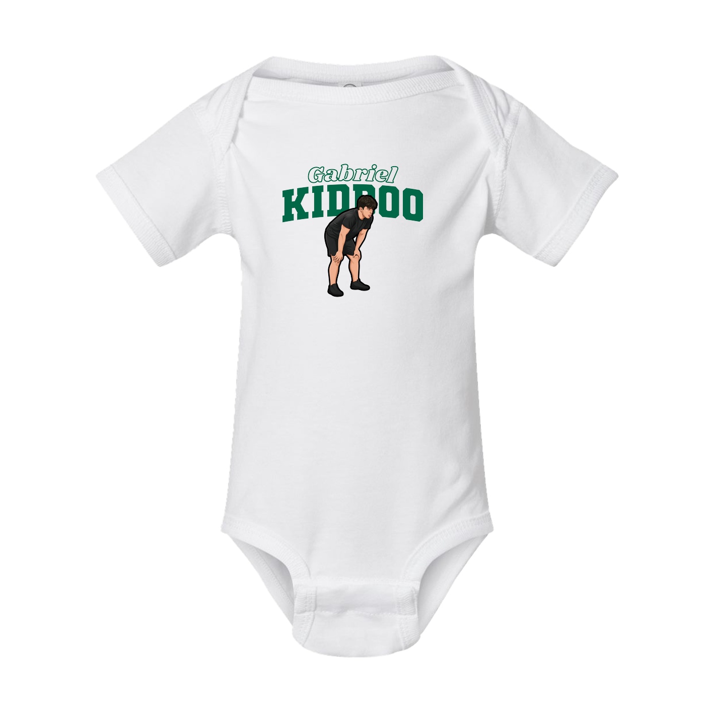 Baby Onesie — Name Arch in White