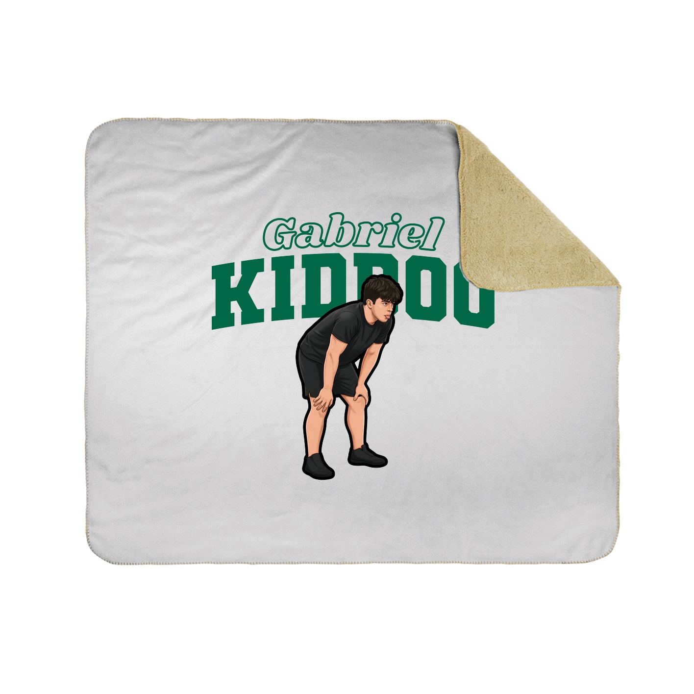 Throw Blanket — Name Arch in White