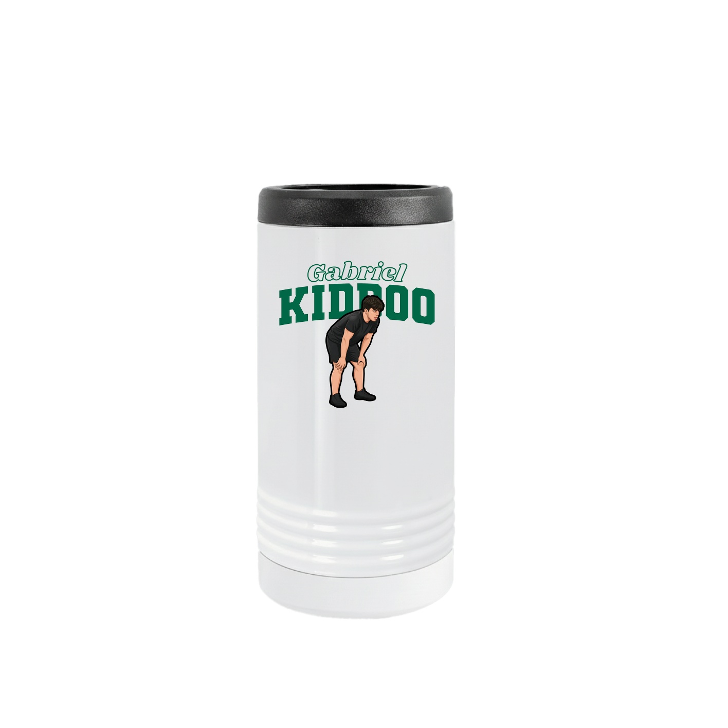 Slim Beverage Holder — Name Arch in White