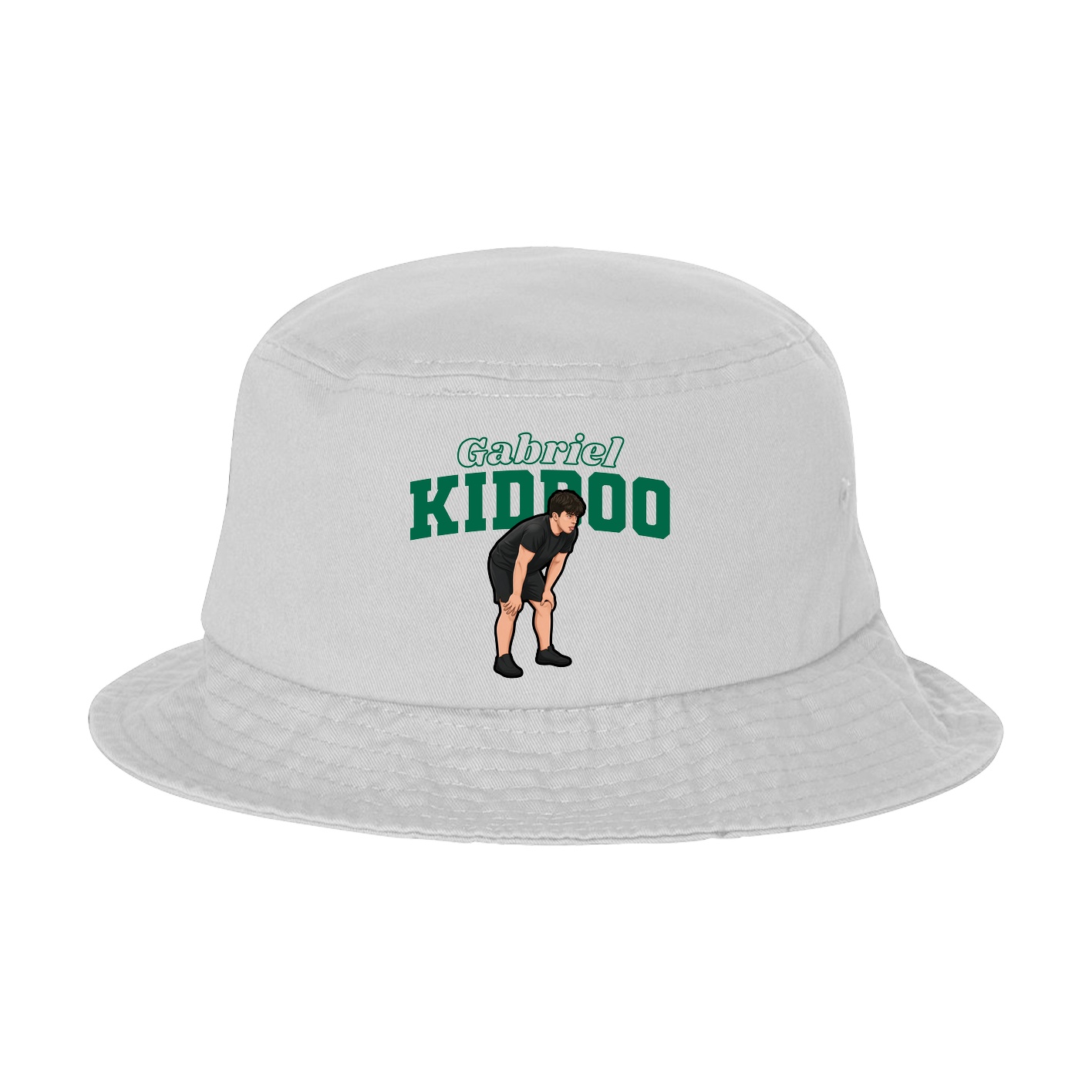 Bucket Cap — Name Arch in White