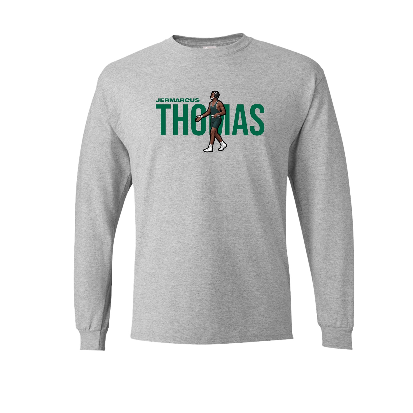 Long Sleeve Tee — Player Name in Grey