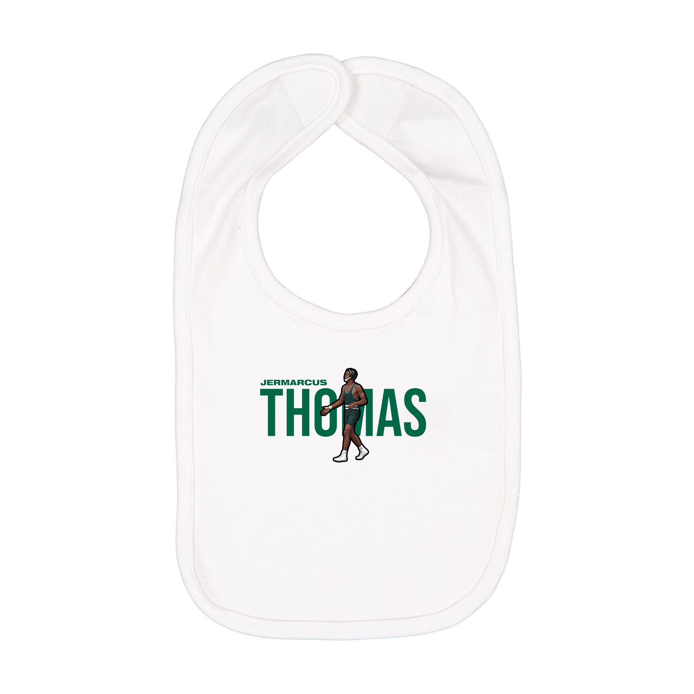 Infant Bib — Player Name in White