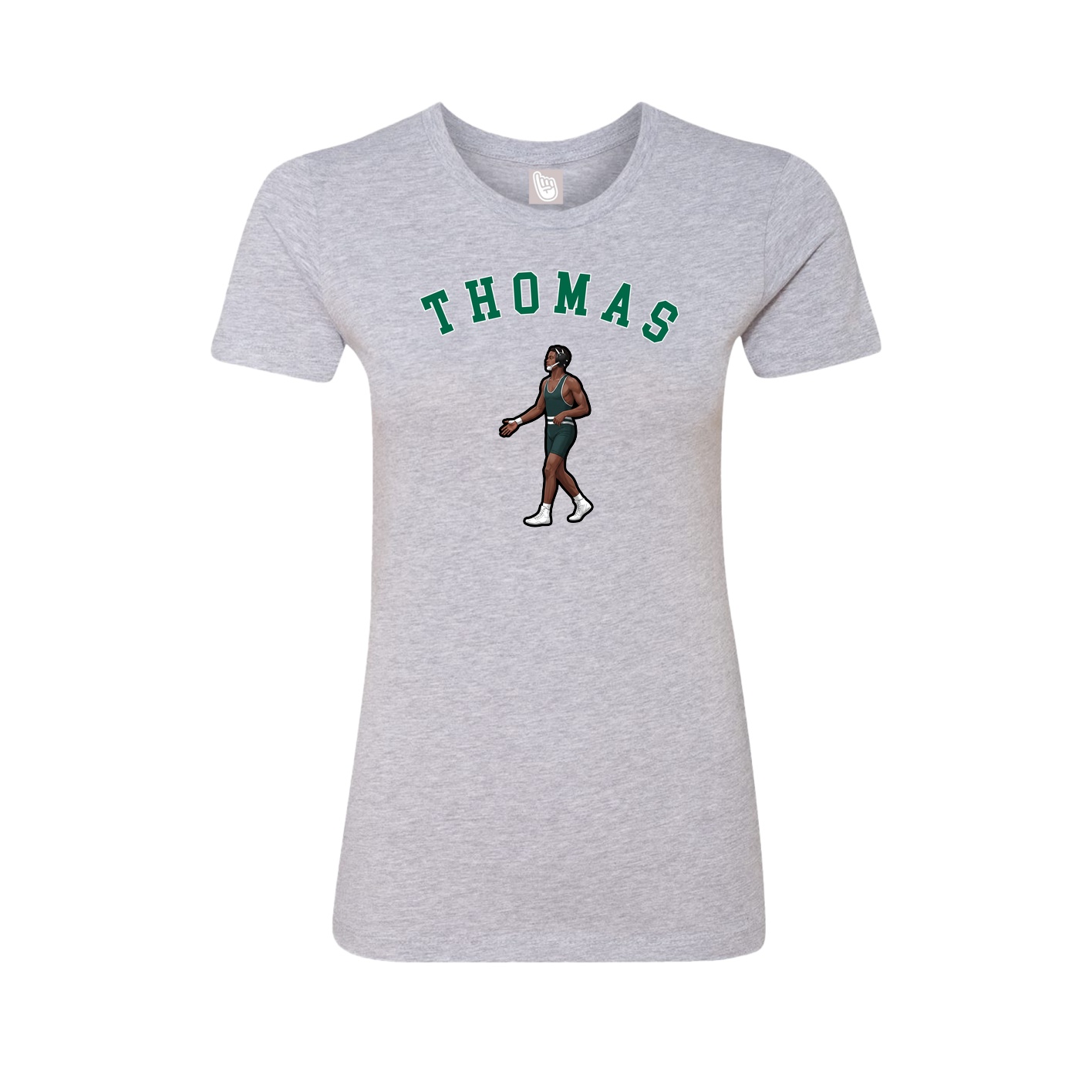 Fitted Women's Tee — Shirsey Arch in Grey