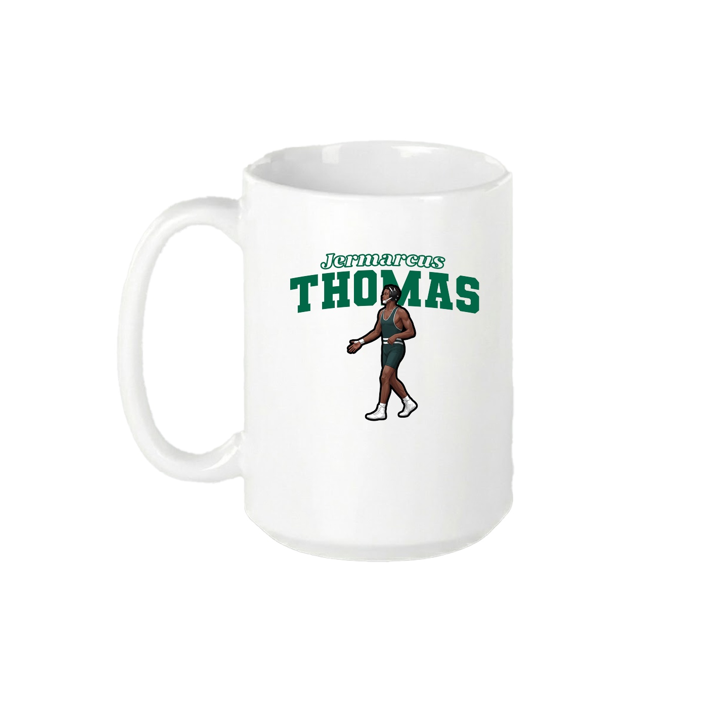 15oz Coffee Mug — Name Arch in White