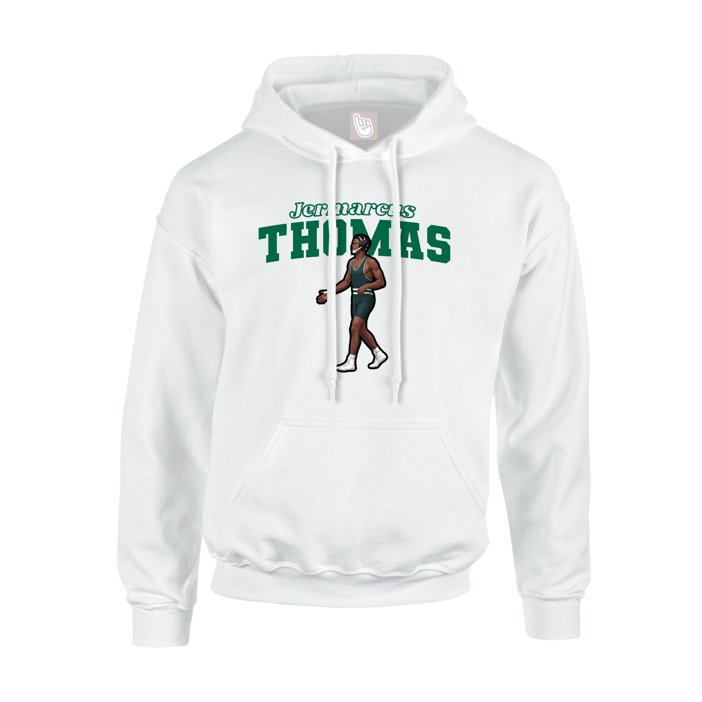 Hoodie — Name Arch in White