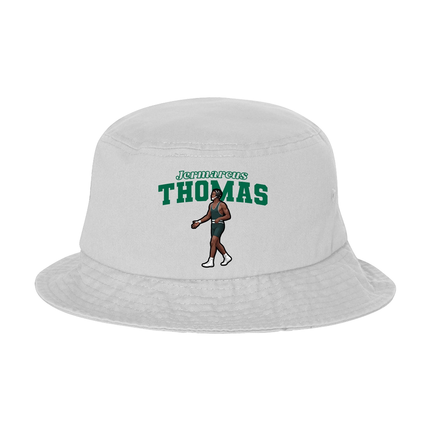 Bucket Cap — Name Arch in White