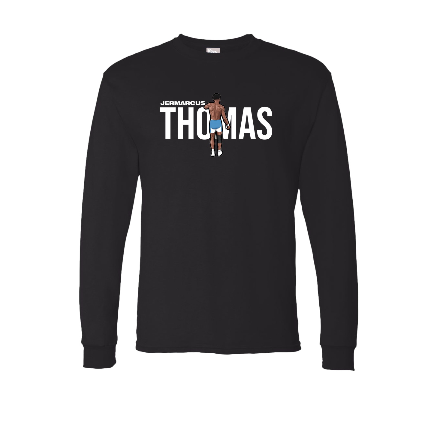 Long Sleeve Tee — Player Name in Black