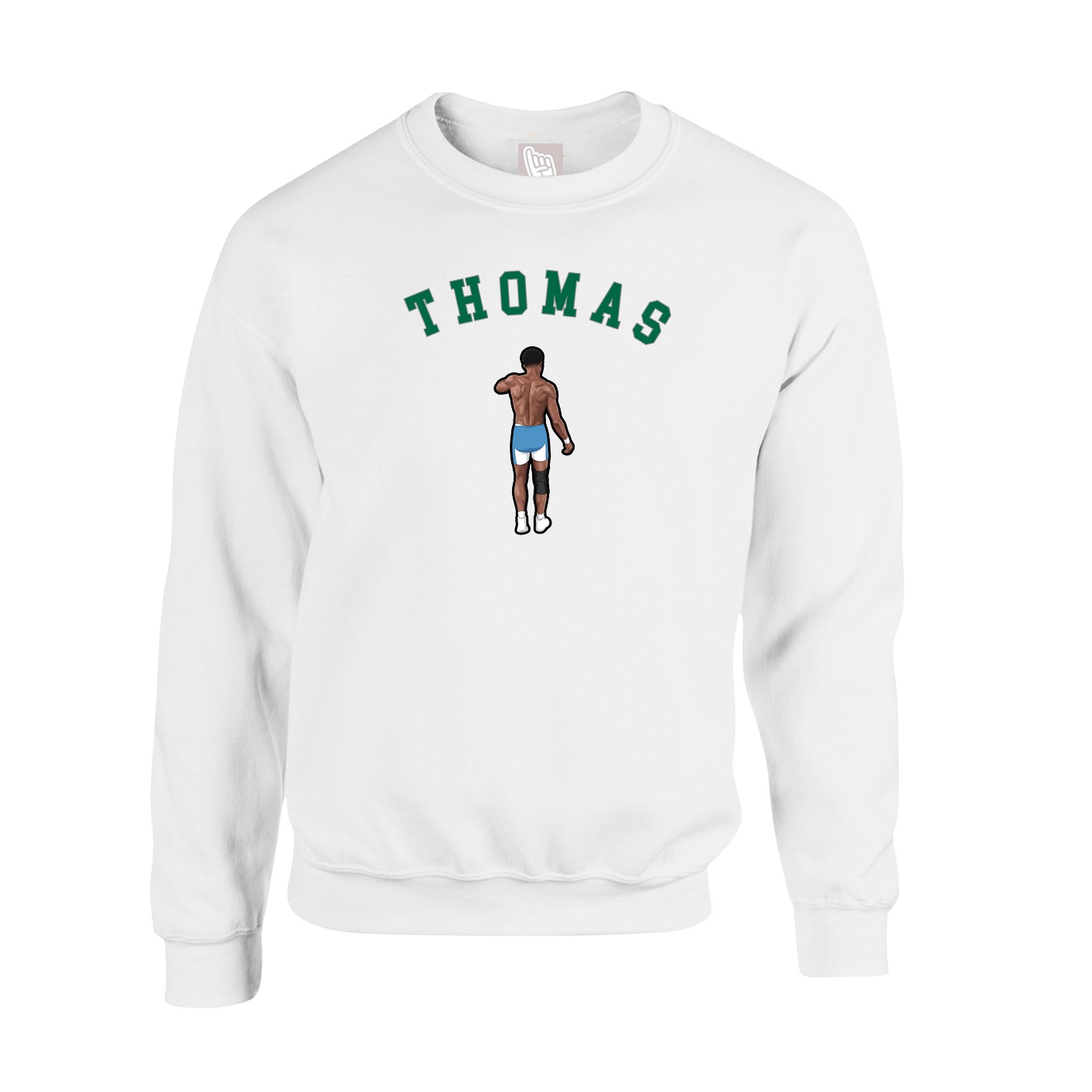 Fleece Crew — Shirsey Arch in White