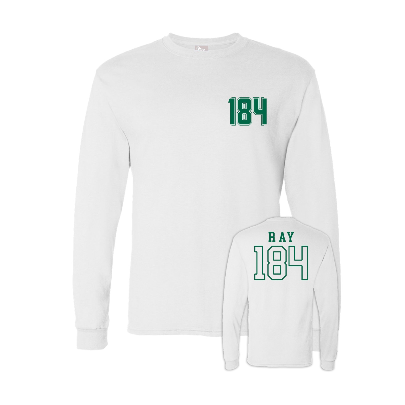 Long Sleeve Tee — Chest Back in White