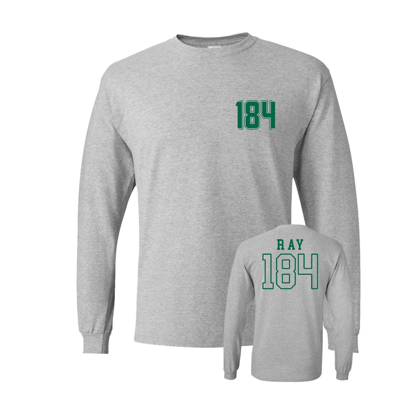 Long Sleeve Tee — Chest Back in Grey